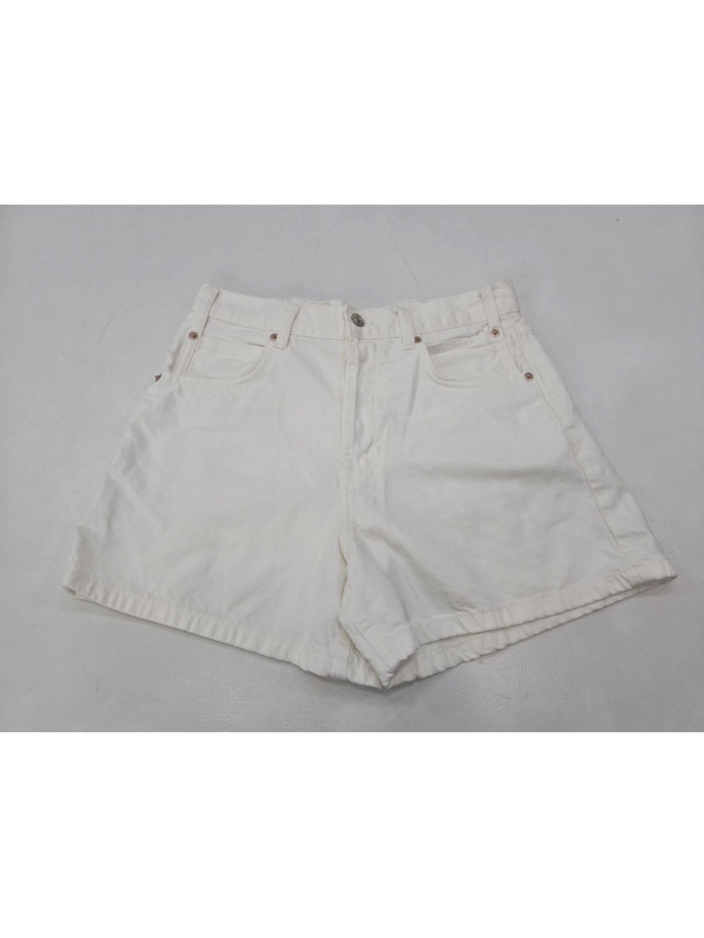 Free People We the Free Tippi White Denim Shorts Size 27 Womens